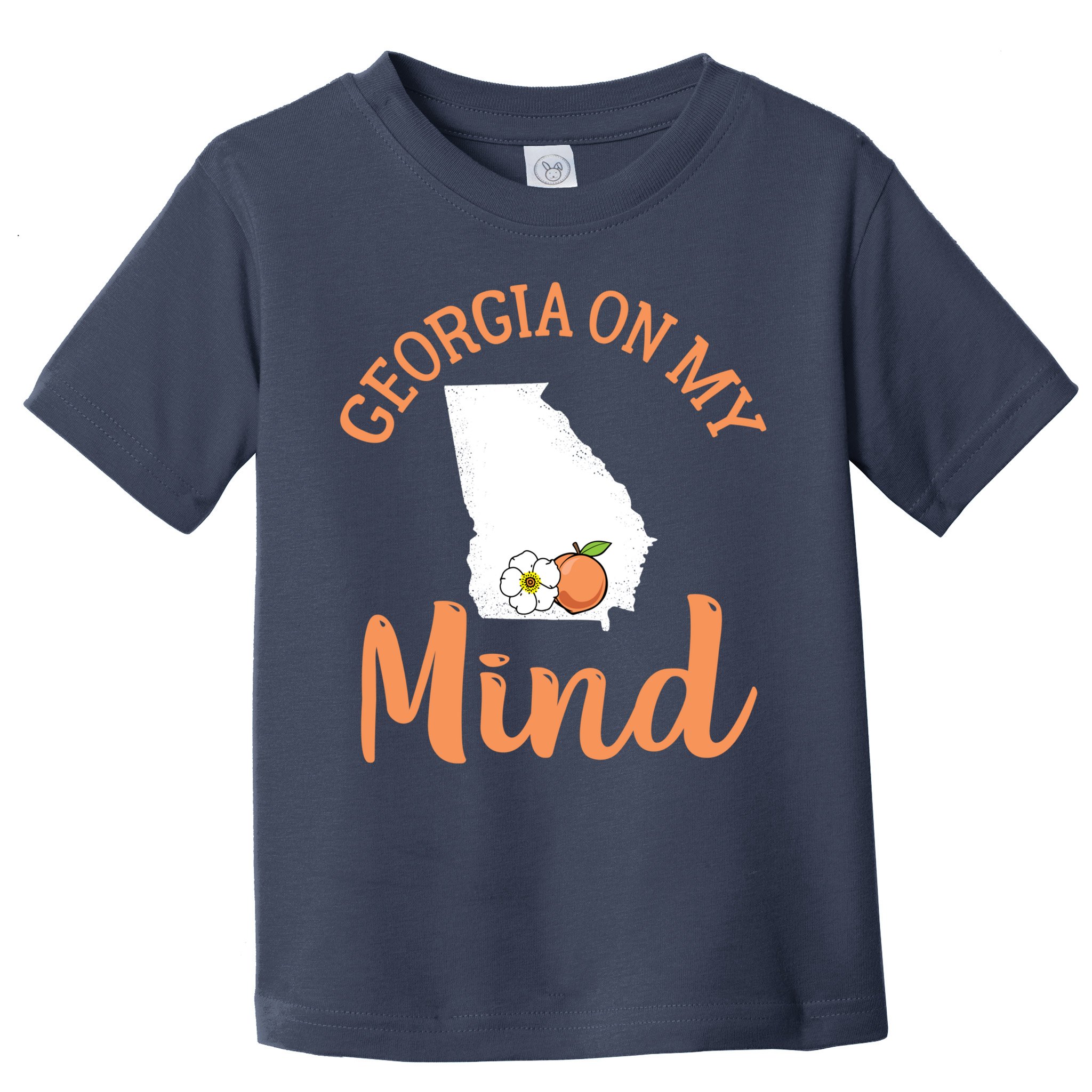 Georgia On My Mind GA Atlanta Peach Funny Southern State Toddler T-Shirt