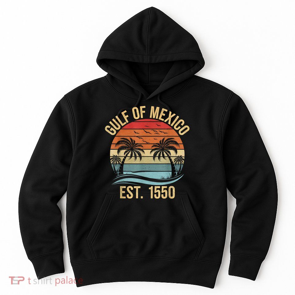 Gulf Of Mexico Est 1550 Retro Vintage Beach Hoodie