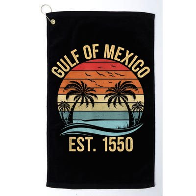Gulf Of Mexico Est 1550 Retro Vintage Beach Golf Towel