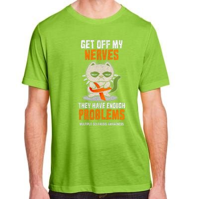 Get Off My Nerves Funny Multiple Sclerosis Awareness Gift Adult ChromaSoft Performance T-Shirt