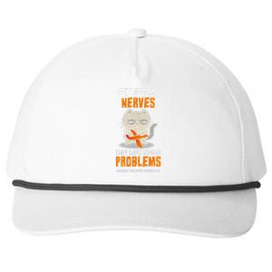 Get Off My Nerves Funny Multiple Sclerosis Awareness Gift Snapback Five-Panel Rope Hat