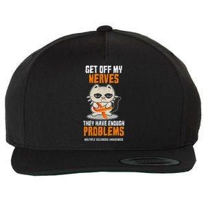 Get Off My Nerves Funny Multiple Sclerosis Awareness Gift Wool Snapback Cap