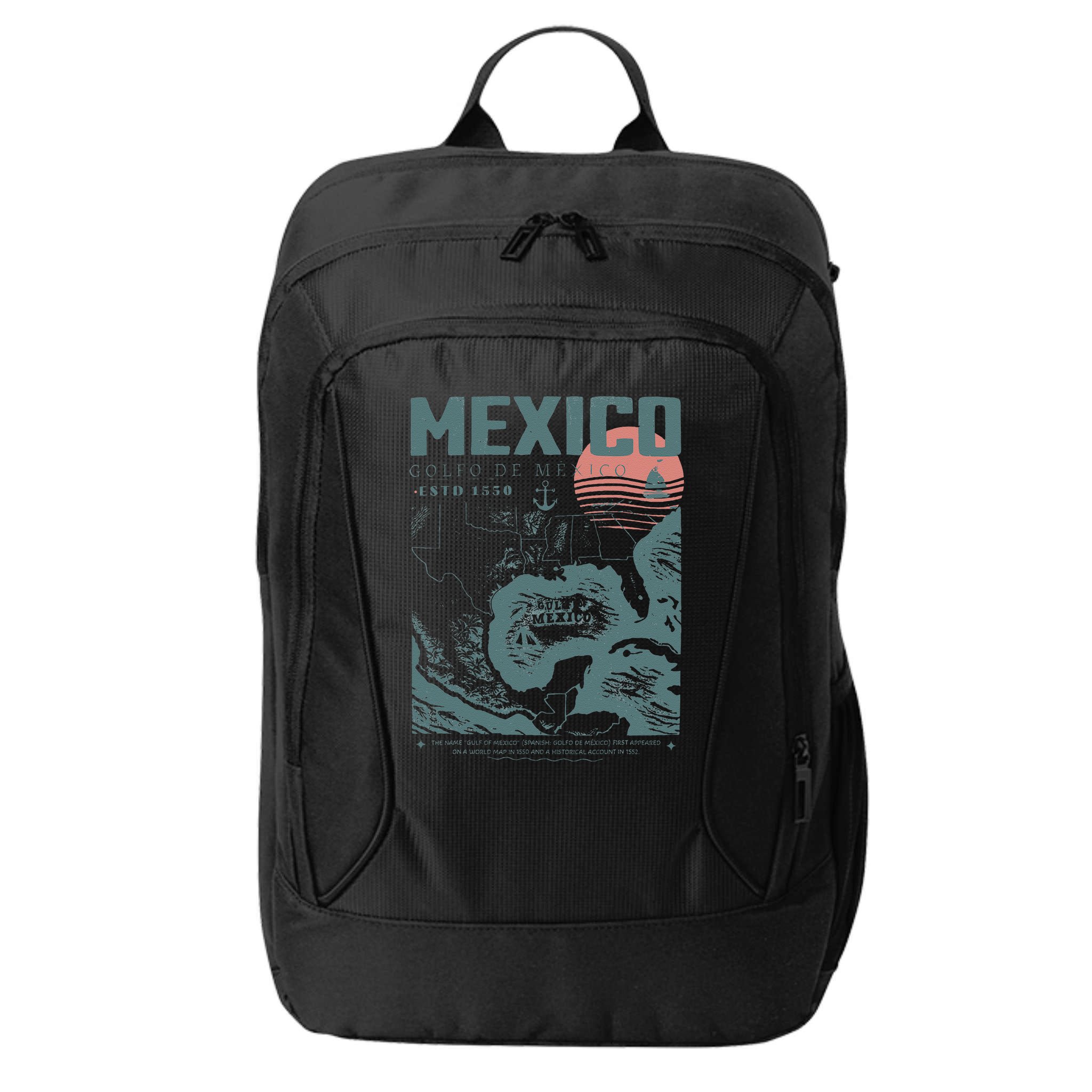 Gulf Of Mexico Vintage Map Nautical Ocean Adventure City Backpack