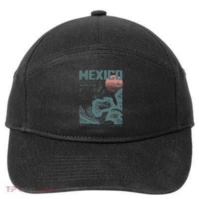 Gulf Of Mexico Vintage Map Nautical Ocean Adventure 7-Panel Snapback Hat