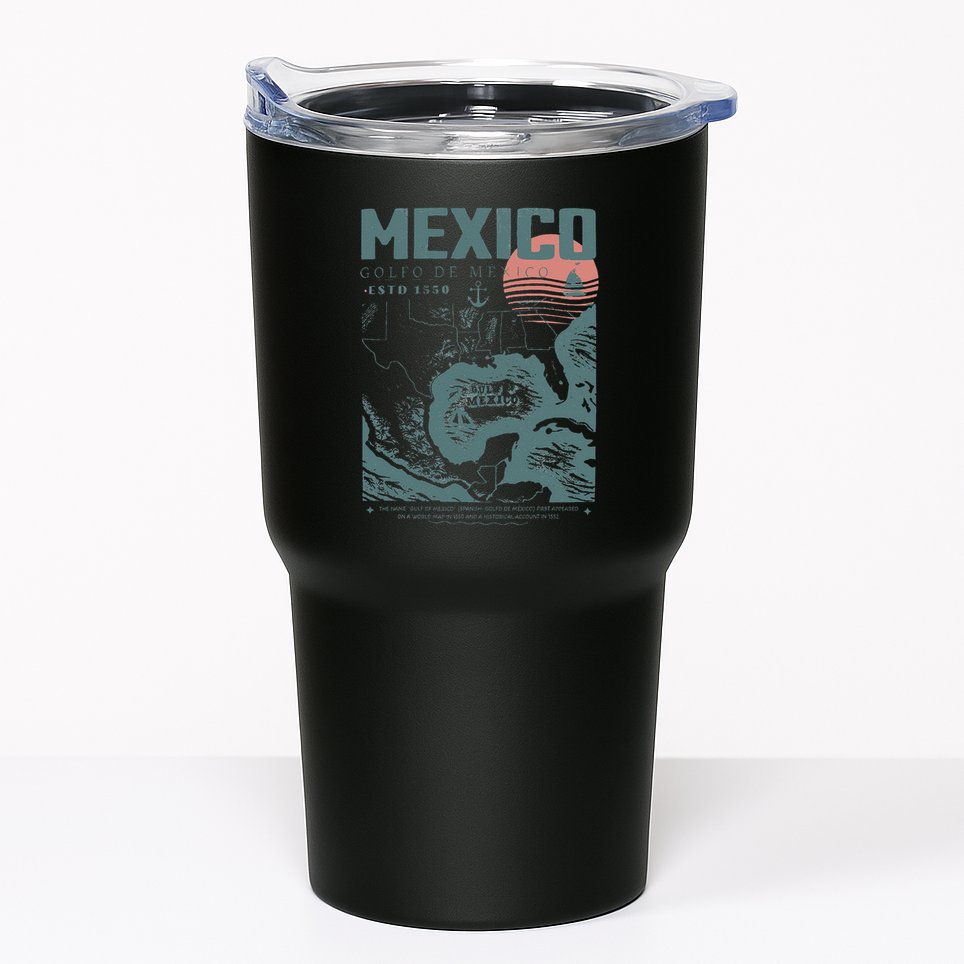 Gulf Of Mexico Vintage Map Nautical Ocean Adventure Tumbler