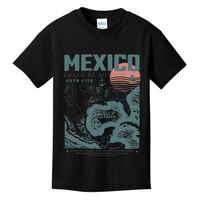 Gulf Of Mexico Vintage Map Nautical Ocean Adventure Kids T-Shirt
