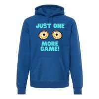 Gamer One More Game Funny Video Games Premium Hoodie