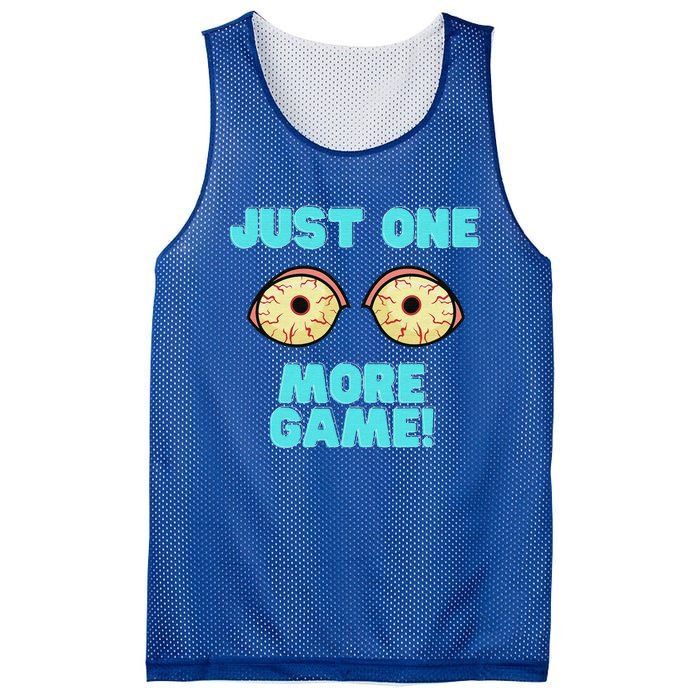 Gamer One More Game Funny Video Games Mesh Reversible Basketball Jersey Tank