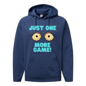 Gamer One More Game Funny Video Games Performance Fleece Hoodie