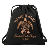 Gulf Of Mexico Foxtrots Deltas Tangos Gulf Of Mexico Turtle Drawstring Bag