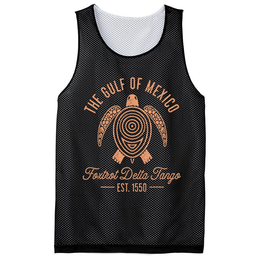 Gulf Of Mexico Foxtrots Deltas Tangos Gulf Of Mexico Turtle Mesh Reversible Basketball Jersey Tank