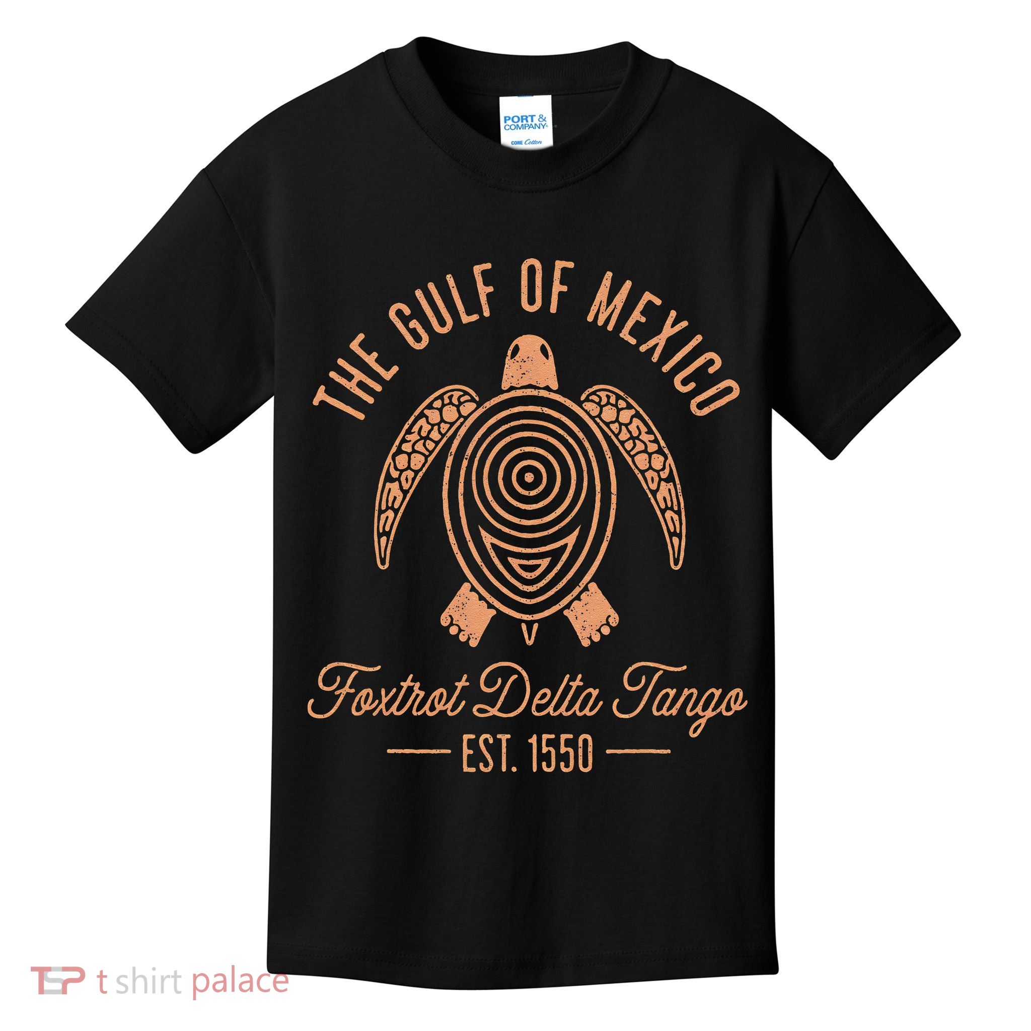 Gulf Of Mexico Foxtrots Deltas Tangos Gulf Of Mexico Turtle Kids T-Shirt
