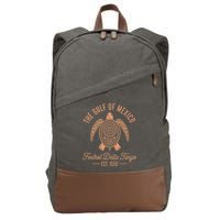 Gulf Of Mexico Foxtrots Deltas Tangos Gulf Of Mexico Turtle Cotton Canvas Backpack