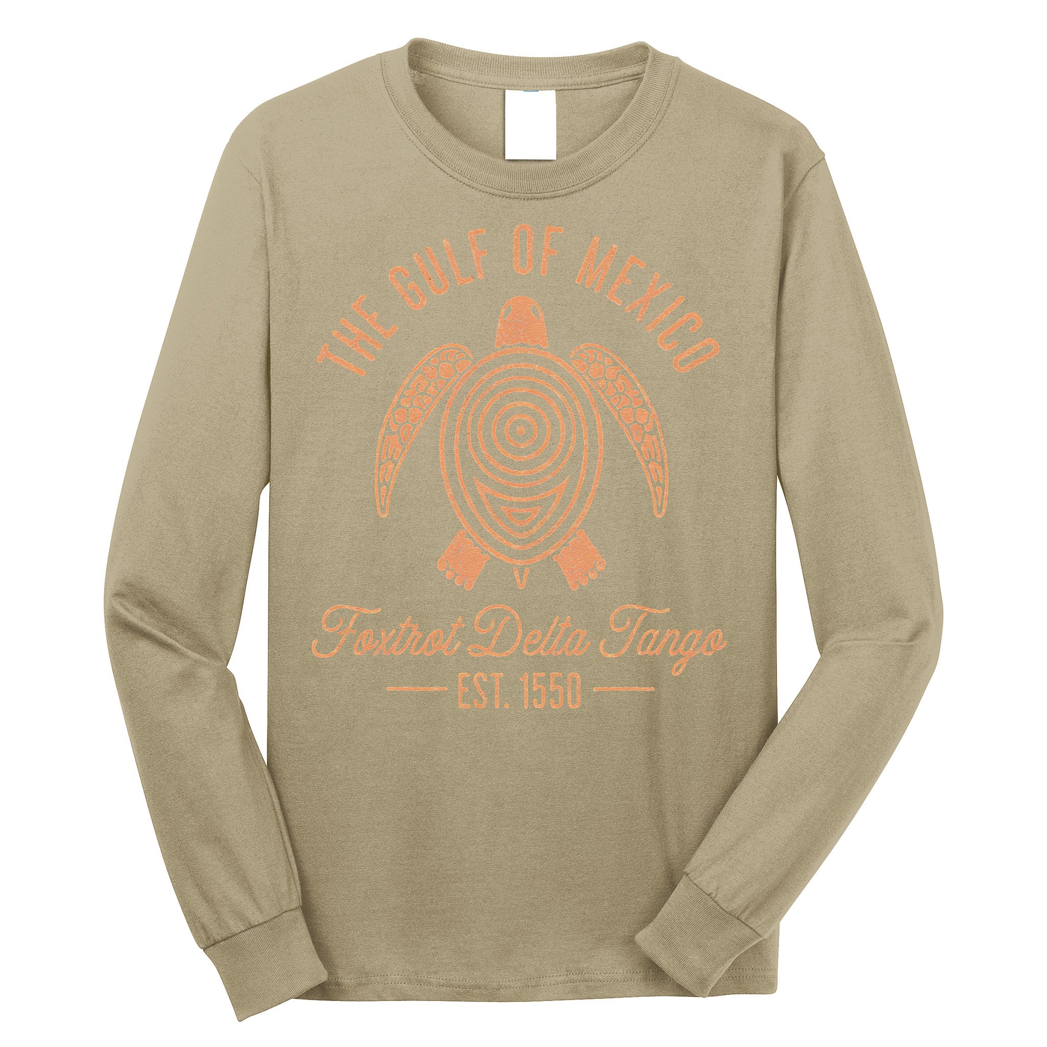 Gulf Of Mexico Foxtrots Deltas Tangos Gulf Of Mexico Turtle Long Sleeve Shirt