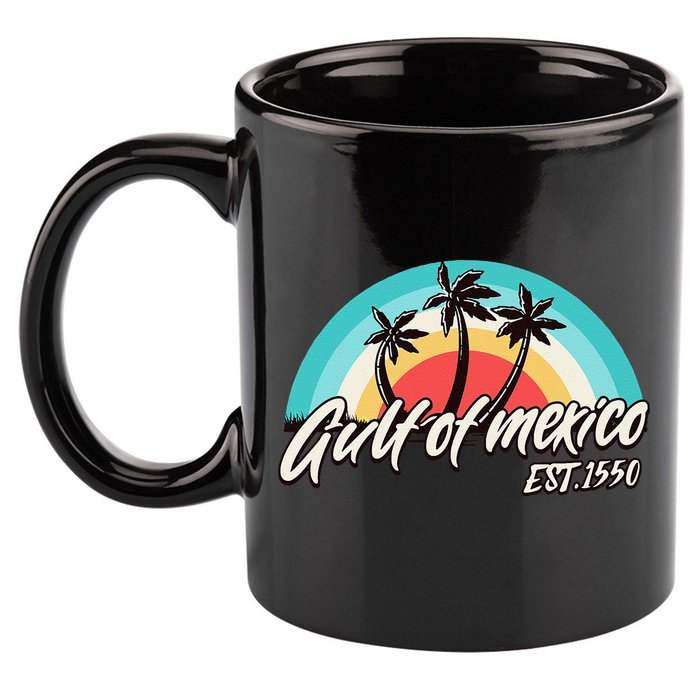 Gulf Of Mexico Est 1550 11oz C Handle Ceramic Mug