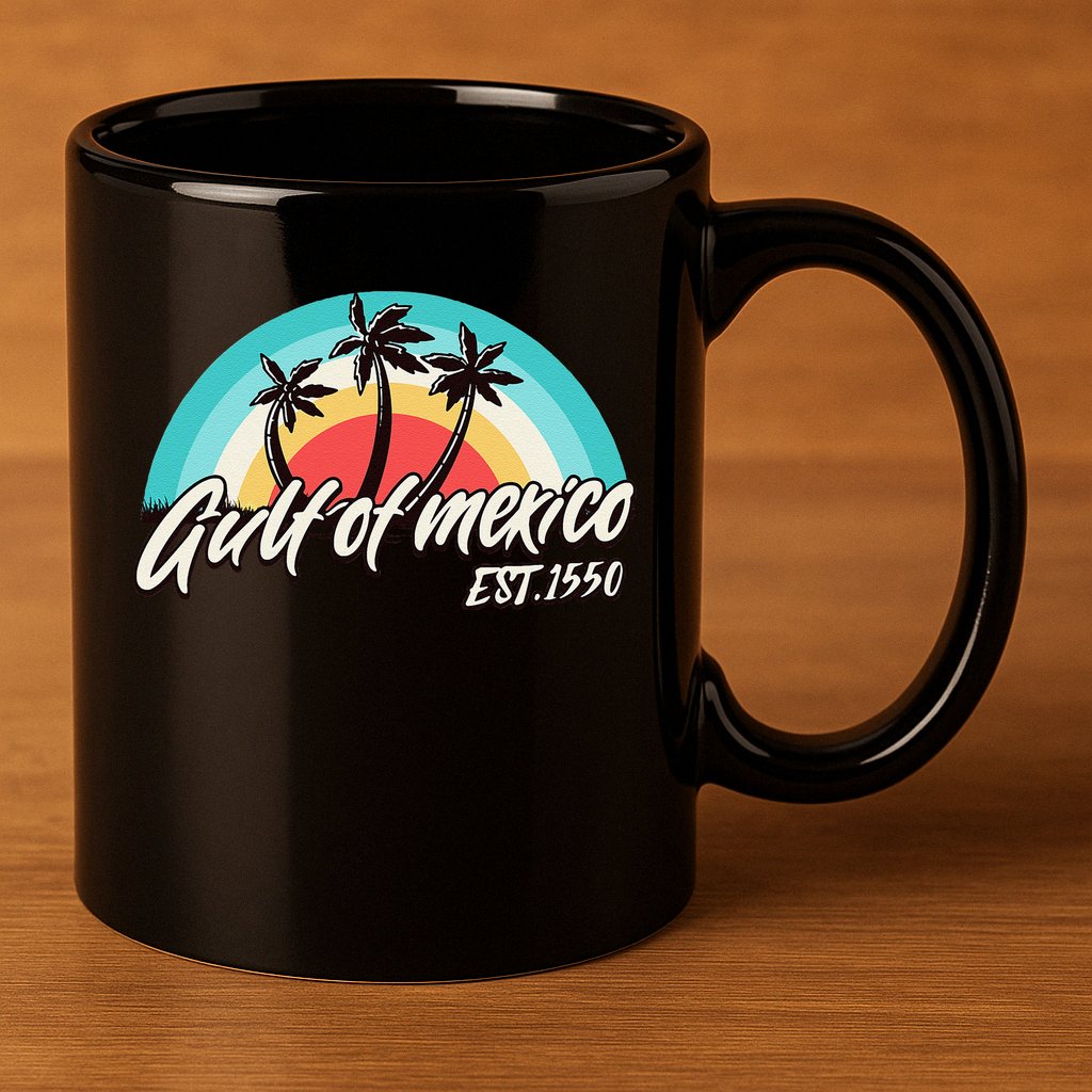 Gulf Of Mexico Est 1550 11oz C Handle Ceramic Mug