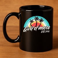Gulf Of Mexico Est 1550 11oz C Handle Ceramic Mug