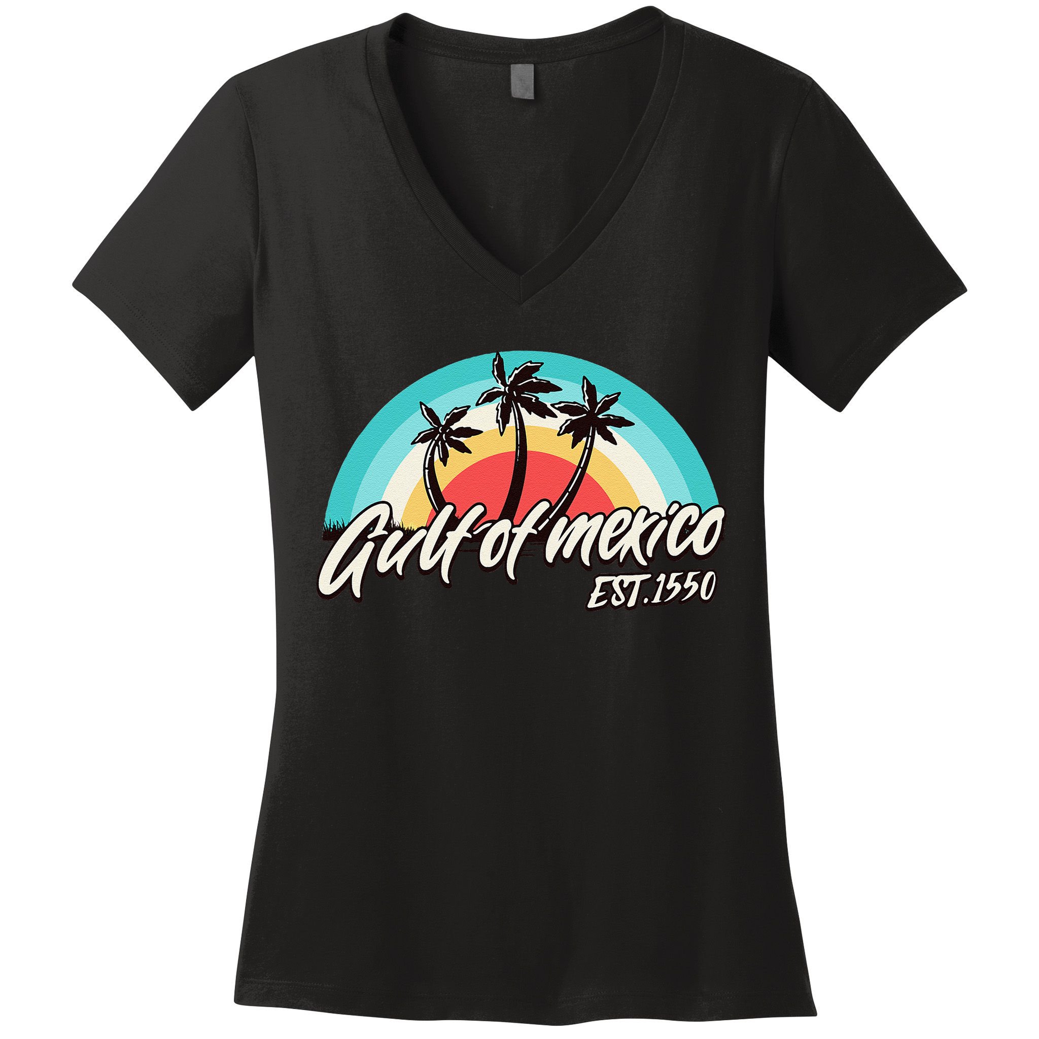 Gulf Of Mexico Est 1550 Women's V-Neck T-Shirt