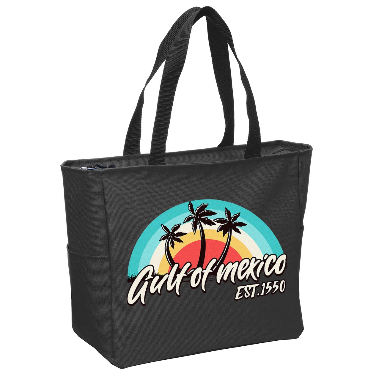 Gulf Of Mexico Est 1550 Zip Tote Bag