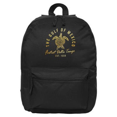 Gulf Of Mexico Foxtrots Deltas Tangos Gulf Of Mexico Turtle 16 in Basic Backpack