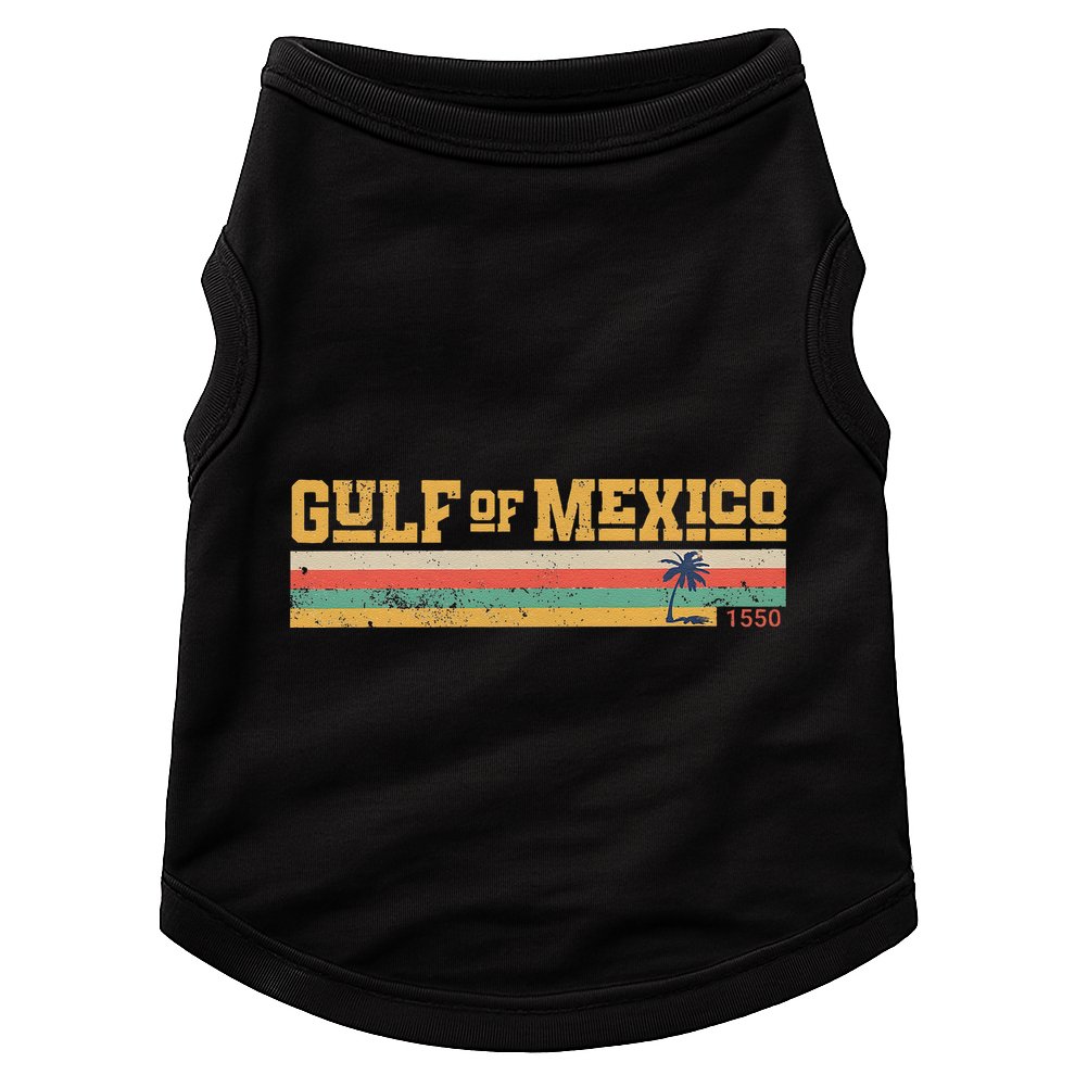 Gulf Of Mexico Since 1550 Retro Vintage Beach Gulf Of Mexico .Png Doggie Tank