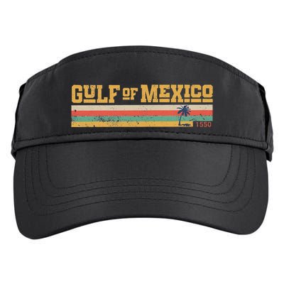Gulf Of Mexico Since 1550 Retro Vintage Beach Gulf Of Mexico .Png Adult Drive Performance Visor