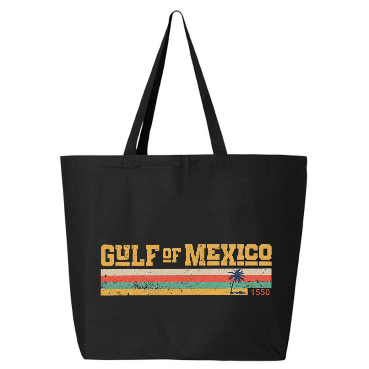 Gulf Of Mexico Since 1550 Retro Vintage Beach Gulf Of Mexico .Png 25L Jumbo Tote