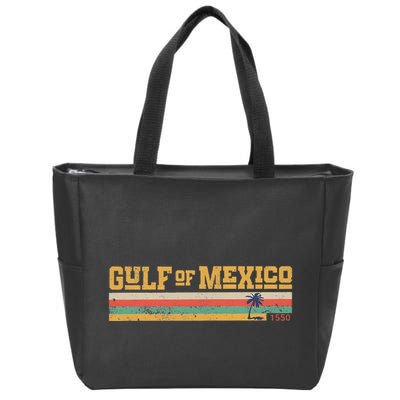 Gulf Of Mexico Since 1550 Retro Vintage Beach Gulf Of Mexico .Png Zip Tote Bag