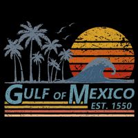 Gulf Of Mexico Retro Sunset Vintage Beach Vacation Womens Tank Top