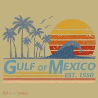 Gulf Of Mexico Retro Sunset Vintage Beach Vacation T-Shirt
