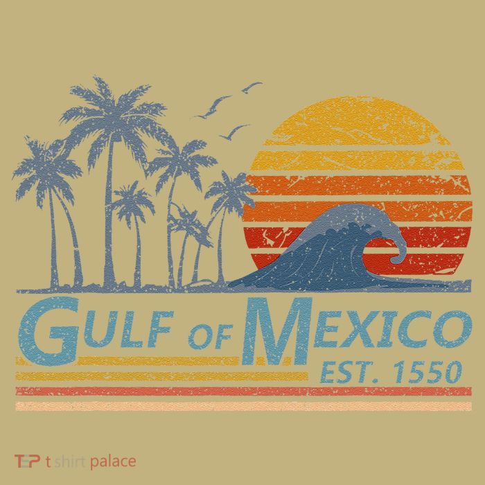 Gulf Of Mexico Retro Sunset Vintage Beach Vacation T-Shirt