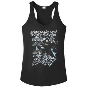 Grumpy Old Man Stuck Between Idk Idc And Idgaf Ladies PosiCharge Competitor Racerback Tank