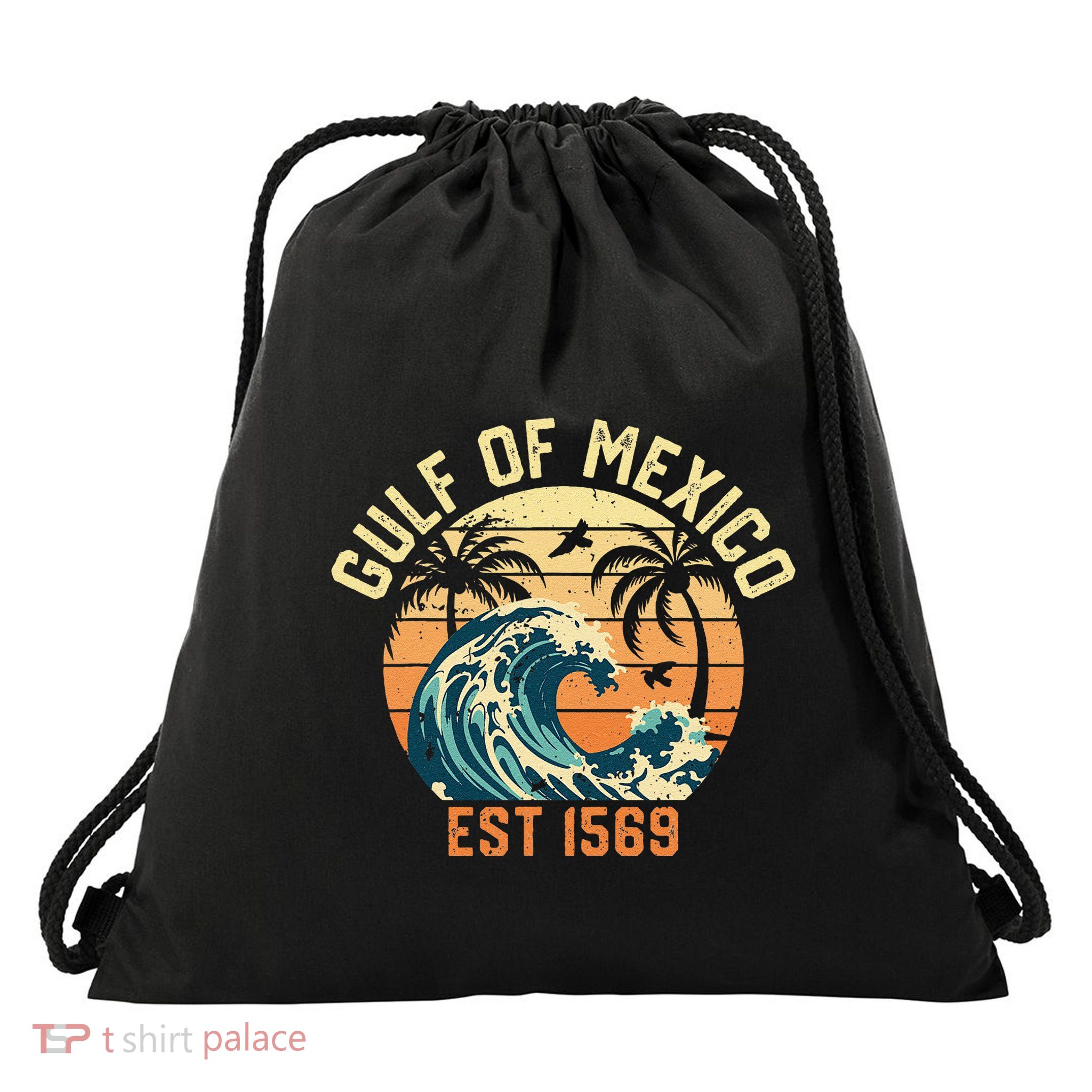 Gulf Of Mexico 1569 American Gulf Of Mexico Map Lover .Png Drawstring Bag
