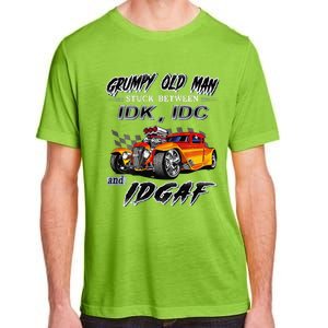 Grumpy Old Man Stuck Between Hot Rods Adult ChromaSoft Performance T-Shirt