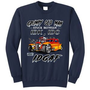 Grumpy Old Man Stuck Between Hot Rods Sweatshirt