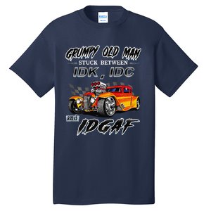 Grumpy Old Man Stuck Between Hot Rods Tall T-Shirt