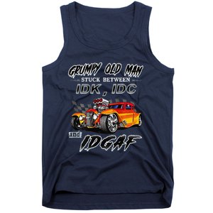 Grumpy Old Man Stuck Between Hot Rods Tank Top