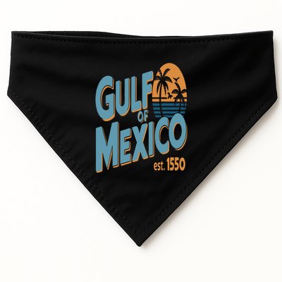 Gulf Of Mexico Retro Beach Sunset Vintage Travel Souvenir USA-Made Doggie Bandana