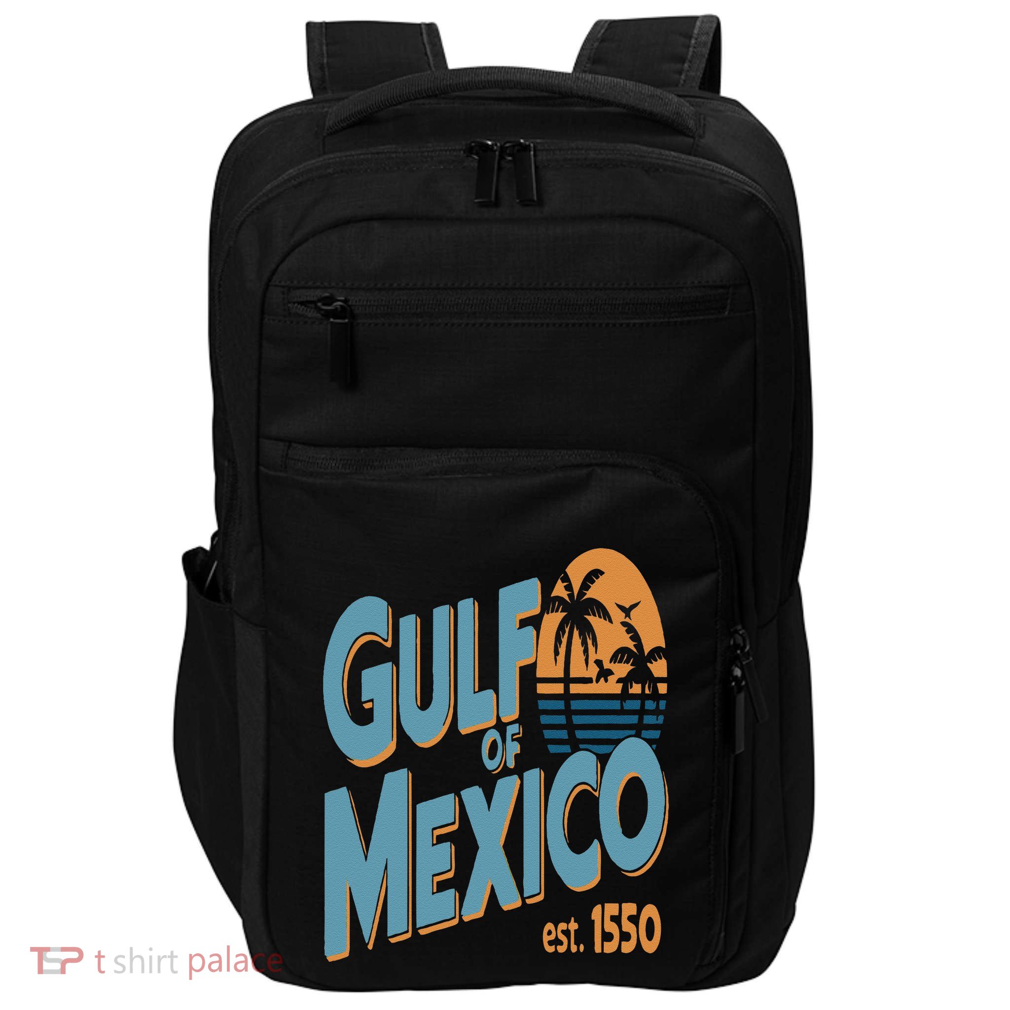 Gulf Of Mexico Retro Beach Sunset Vintage Travel Souvenir Impact Tech Backpack