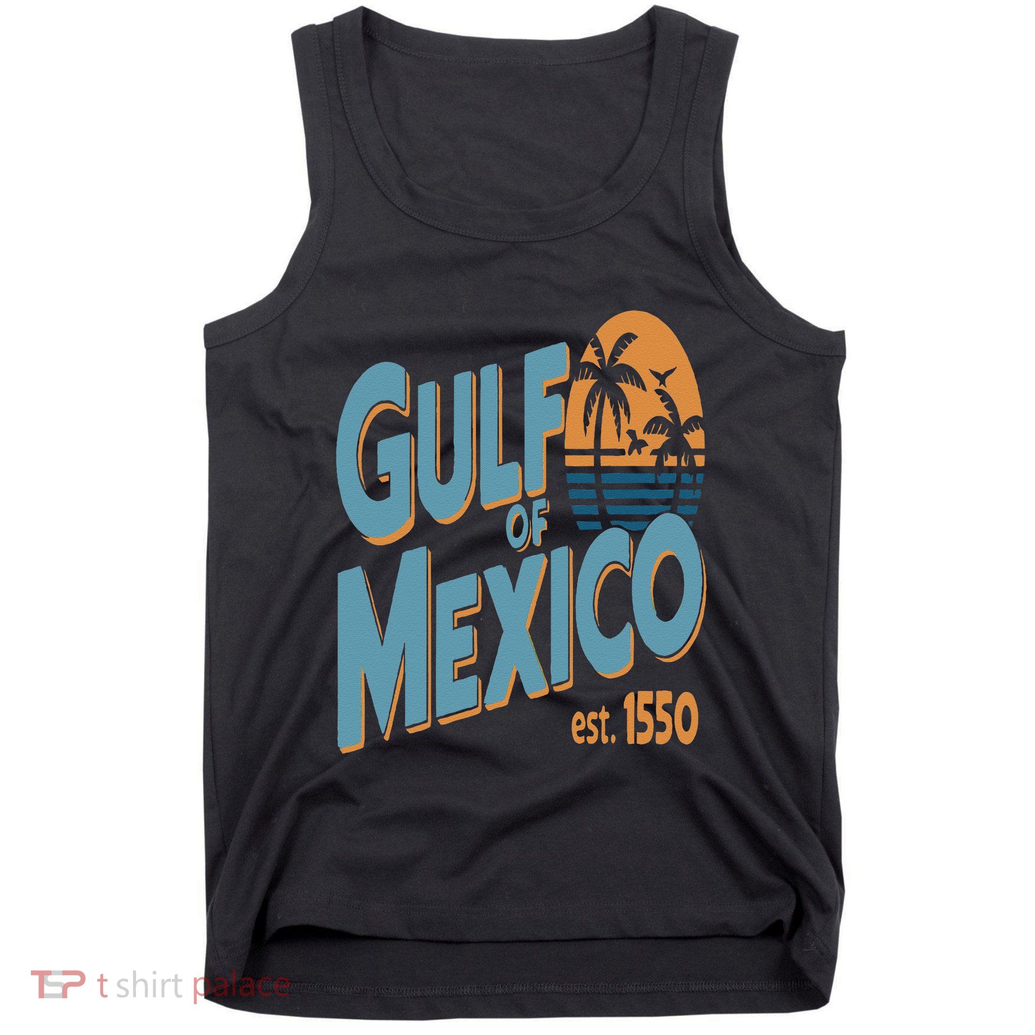 Gulf Of Mexico Retro Beach Sunset Vintage Travel Souvenir Tank Top