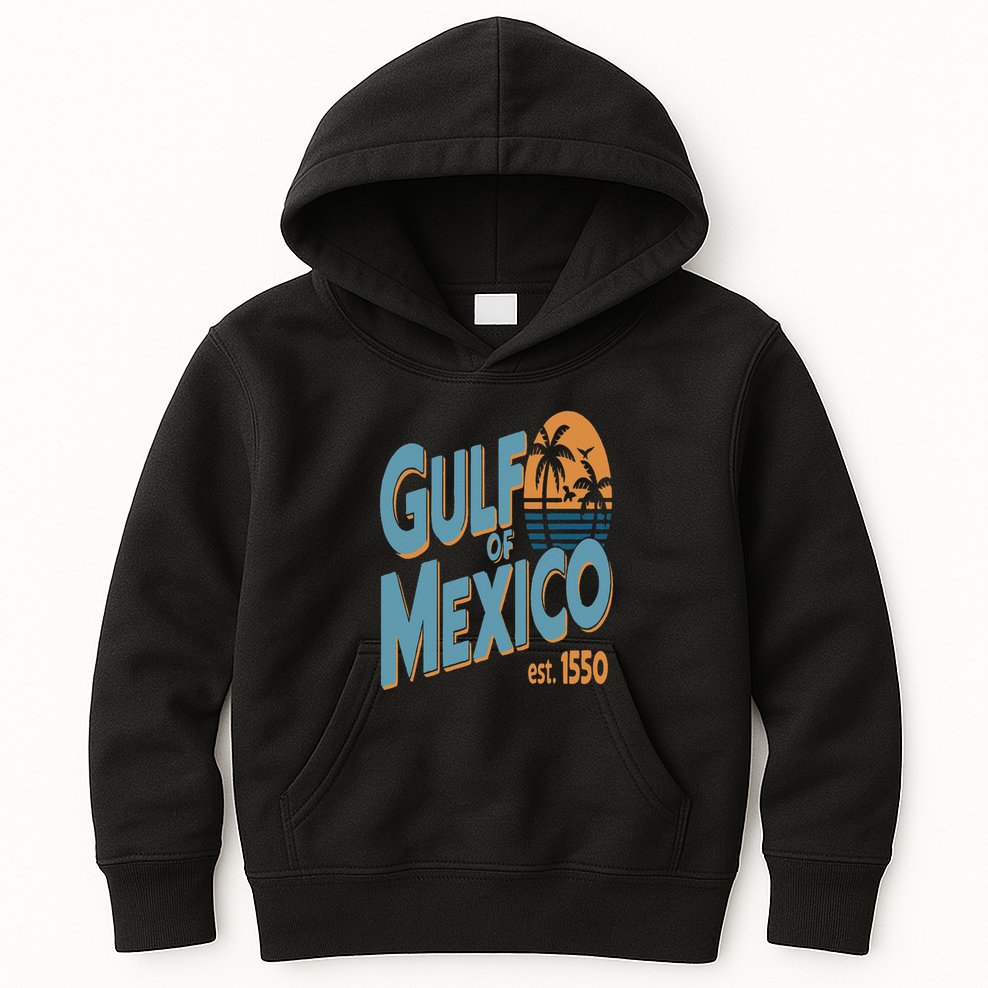 Gulf Of Mexico Retro Beach Sunset Vintage Travel Souvenir Kids Hoodie