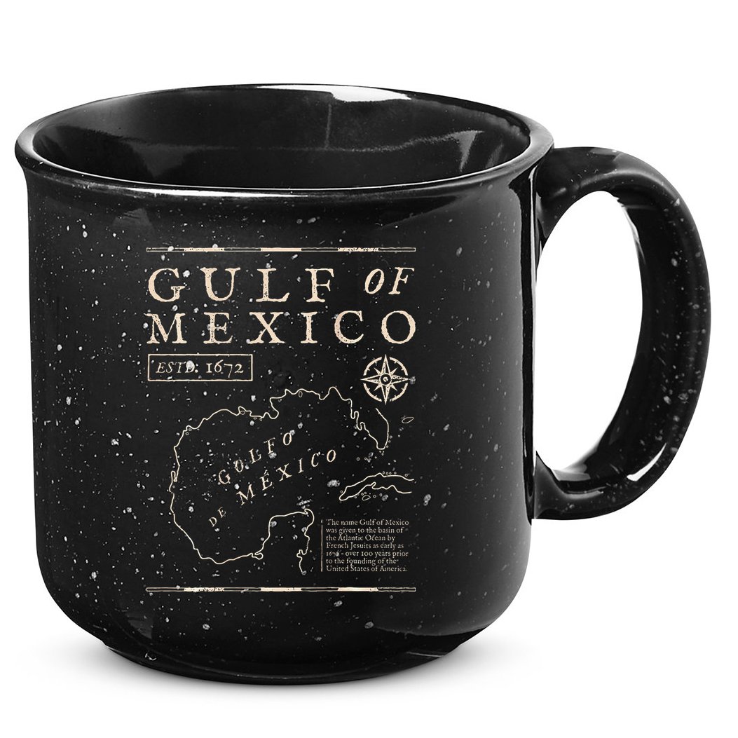 Gulf Of Mexico 1672 Historic Map De MéXico 15oz Campfire Ceramic Mug