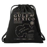 Gulf Of Mexico 1672 Historic Map De MéXico Drawstring Bag