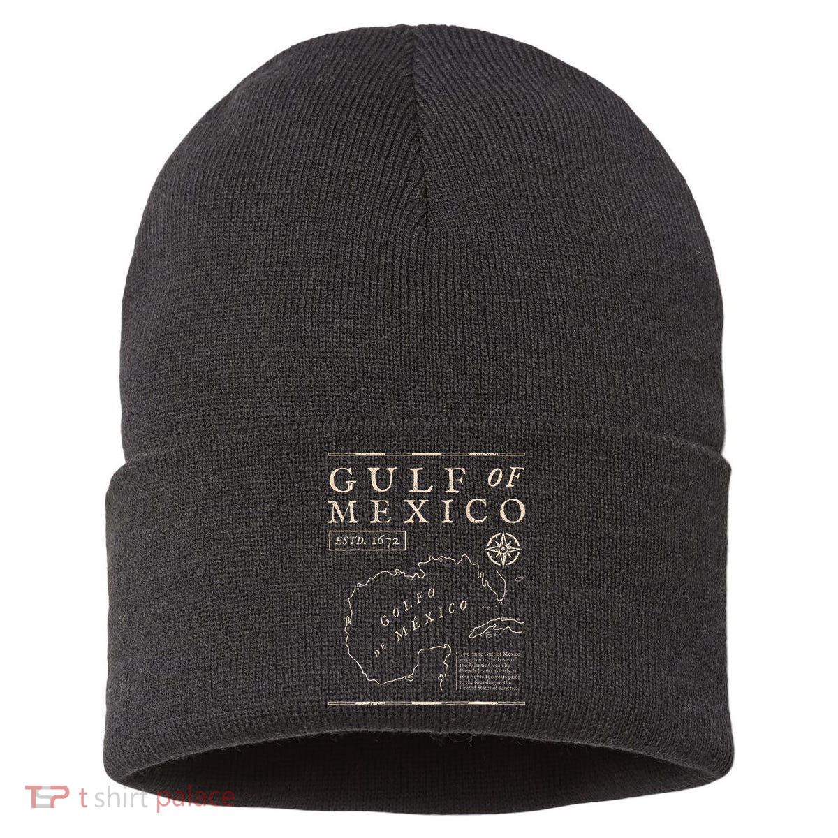 Gulf Of Mexico 1672 Historic Map De MéXico Sustainable Knit Beanie