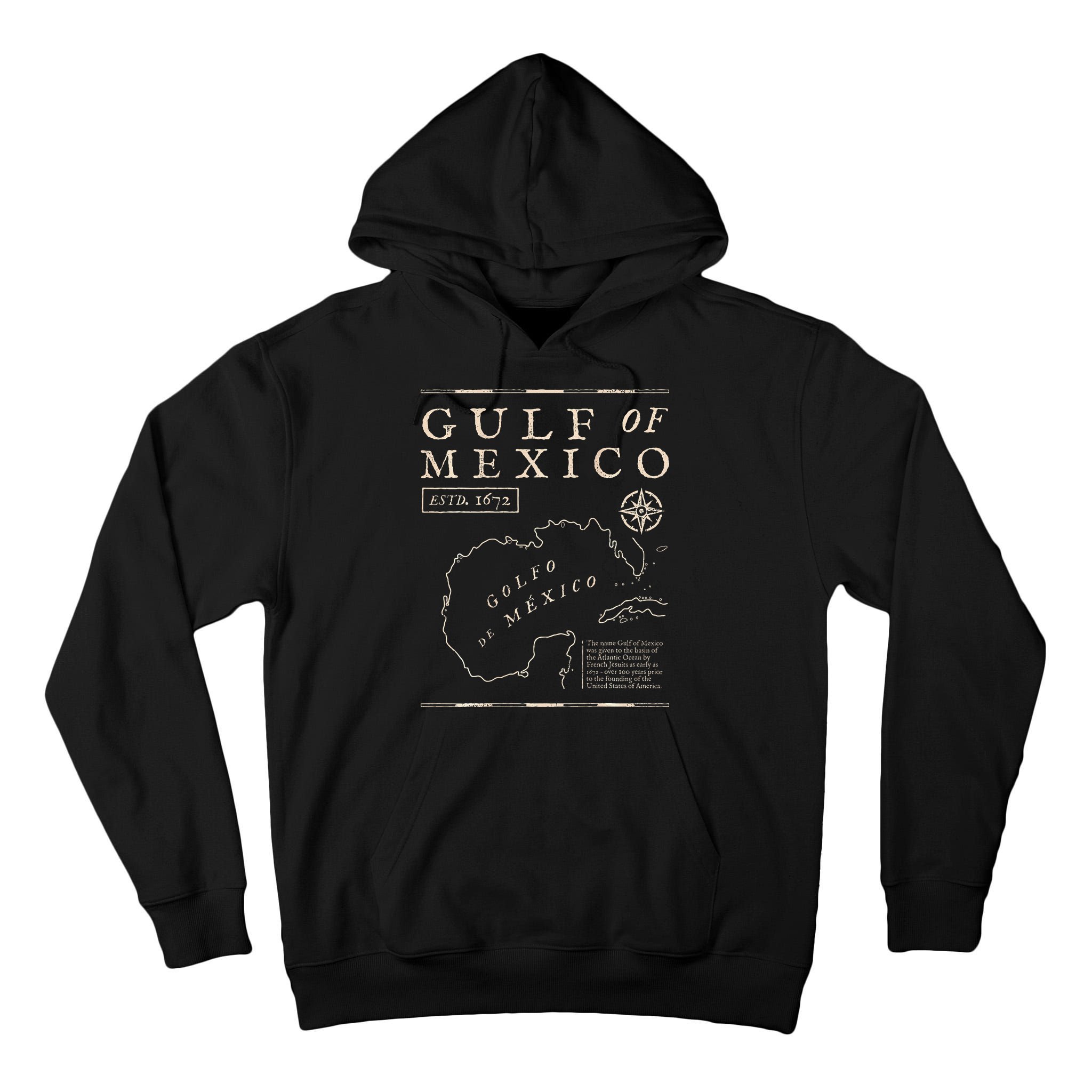 Gulf Of Mexico 1672 Historic Map De MéXico Tall Hoodie