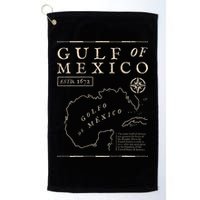 Gulf Of Mexico 1672 Historic Map De MéXico Golf Towel