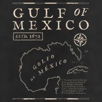 Gulf Of Mexico 1672 Historic Map De MéXico Golf Towel
