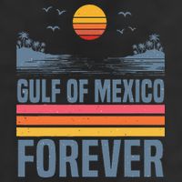 Gulf Of Mexico Since 1672 Retro Beach Gulf Of Mexico Forever Adult Drive Performance Visor