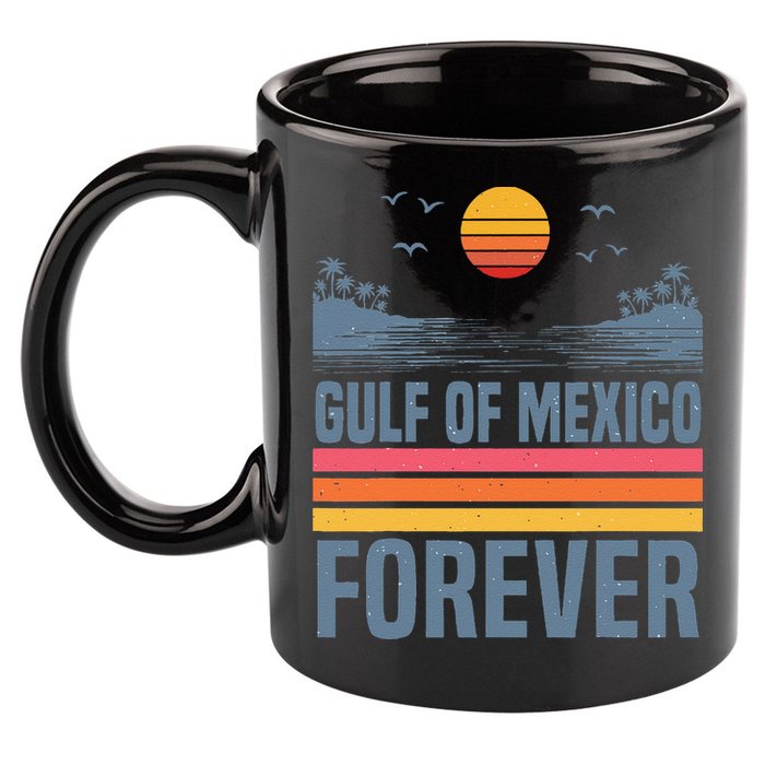 Gulf Of Mexico Since 1672 Retro Beach Gulf Of Mexico Forever 11oz C Handle Ceramic Mug