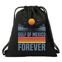 Gulf Of Mexico Since 1672 Retro Beach Gulf Of Mexico Forever Drawstring Bag